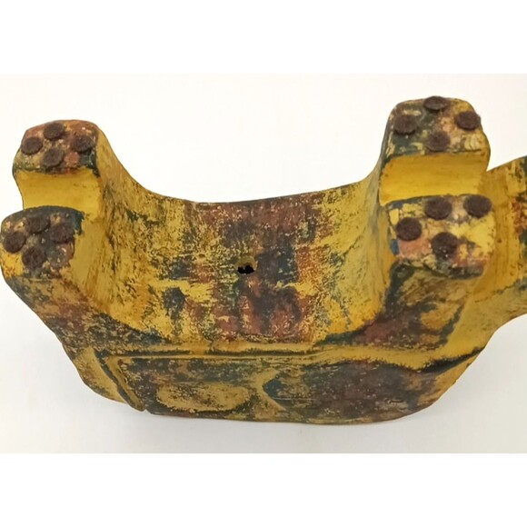 Vintage Unique Cast Iron Metal Bronze Hand Crafted 10" Elephant Statue - Picture 8 of 9